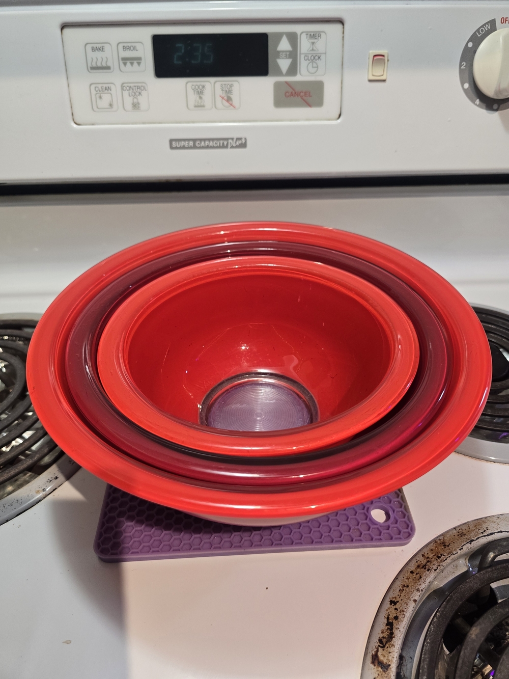 Vintage Pyrex Red Nesting Bowls
